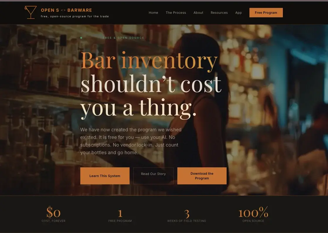Open Source Barware platform