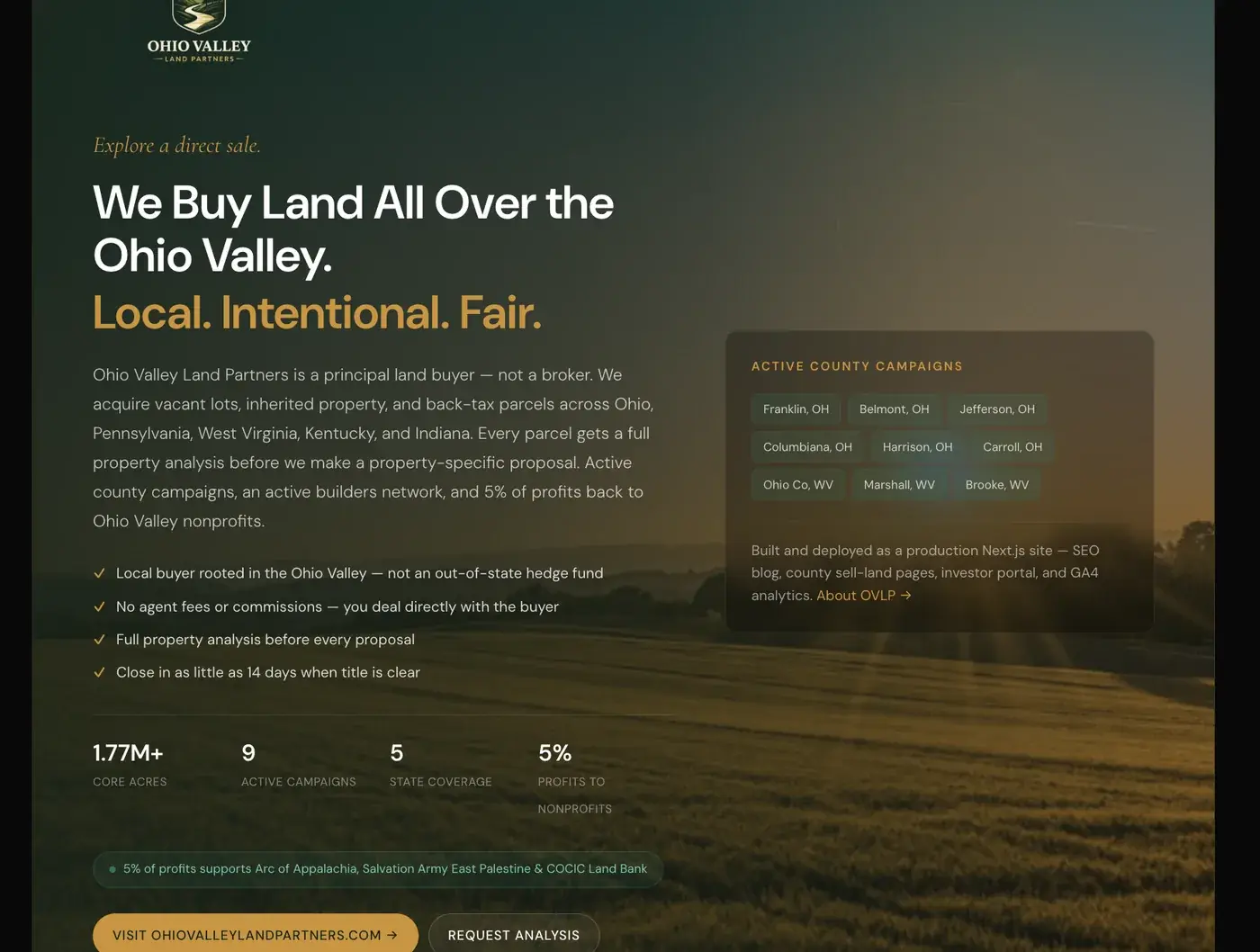 Ohio Valley Land Partners website